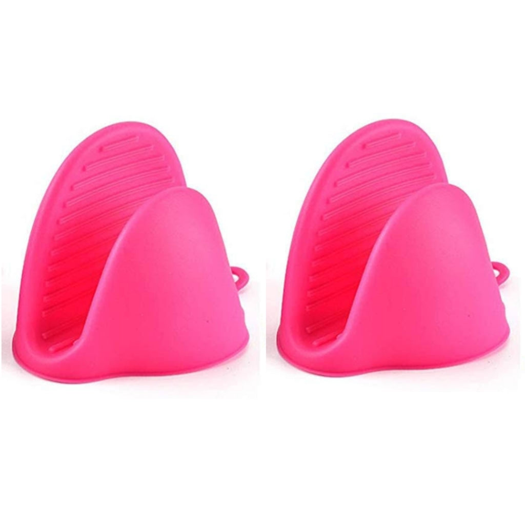 Silicone Heat Resistant Pot Holders  | Insulation Non-Stick Anti-slip Pot Bowel Holder Clips | Baking Oven Mitts-Pair