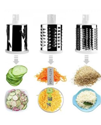 Multifunctional Manual Vegetable Cutter Slicer 3-in-1 Round Grater