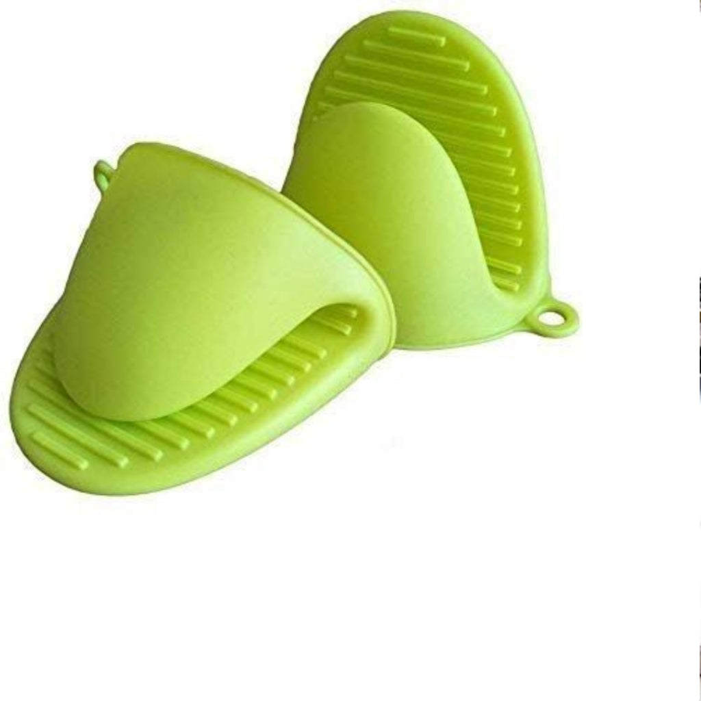 Silicone Heat Resistant Pot Holders  | Insulation Non-Stick Anti-slip Pot Bowel Holder Clips | Baking Oven Mitts-Pair