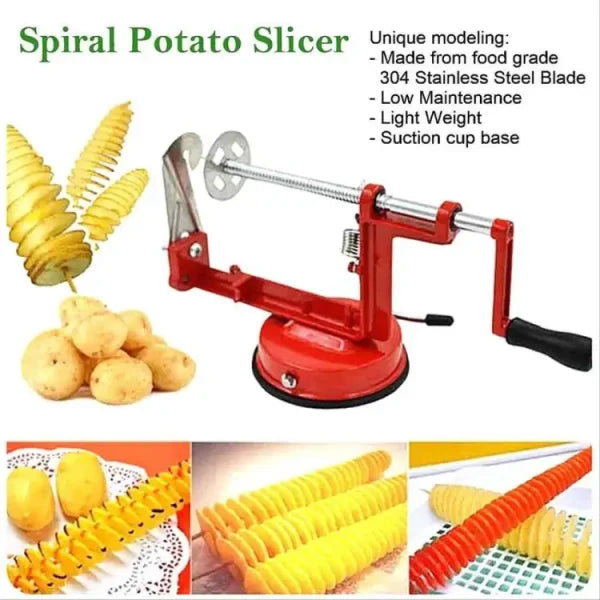 Manual Spiral Potato Chips Maker | Spiral Potato Slicer Machine | Twister Slicer Cutter