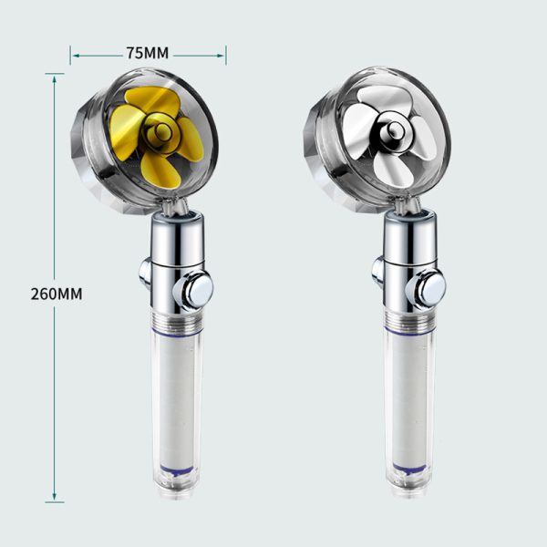 Pressurized Shower Head Turbine | Turbo Fan Handheld Shower | 360 Degrees Magic way of water outlet