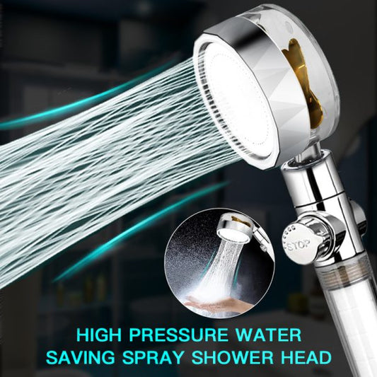 Pressurized Shower Head Turbine | Turbo Fan Handheld Shower | 360 Degrees Magic way of water outlet