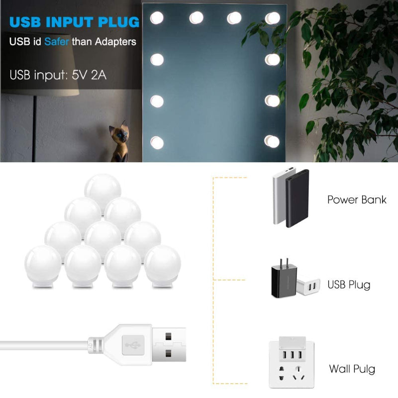 10 Dimmable LED Bulbs for Makeup Mirror | Vanity Mirror Light