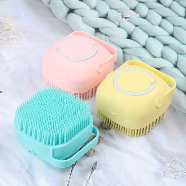 Mini Bath Brush With Soap Container